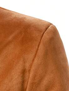 Manfinity Mode Men's Notched Lapel Fake Pocket Blazer, Old Money Style - Camel - View 3