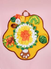 PETSIN 花型寵物鼻子訓練墊，緩慢餵食墊，適用於小型和中型犬種，訓練聞味技巧