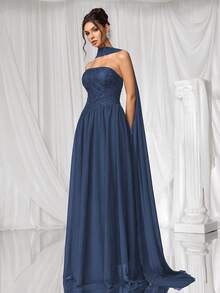 Coutiva 正式晚礼服（华丽装饰） - 藏蓝色 - 查看 6