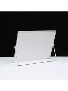 1pc Random Aluminum Alloy Frame Tabletop Whiteboard, Double-Sided Folding Magnetic Dry Erase Board, Office Supplies Back To School