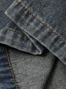 DAZY Autumn/Winter New Loose Casual Distressed Washed Women Denim Set - Blue - View 7