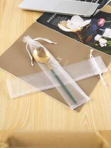 5/10/20/50/100个复古时尚范儿包装袋,礼品包装袋,礼品袋,居家日用品,尼龙袋,收纳袋,小包装袋,节庆派对用品,婚庆用品,礼品装饰包装,小包装袋 - 白色 - 查看 6