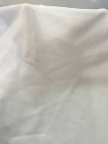 SHEIN 青少年女孩纯色褶皱连衣裙，休闲韩式度假迷你分层袖