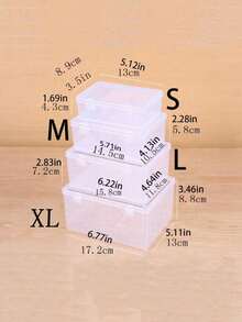 1个Qb Syney PP双锁空盒透明塑料收纳盒样品展示盒，适用于珠宝和钻石，情人节/返校季礼物 - 無色 - 查看 13