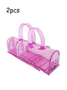 SHEIN 1 件装人性化捕鼠器 - 致命捕鼠器，适合室内外使用，宠物友好型，适用于狗和猫，蓝色塑料制成