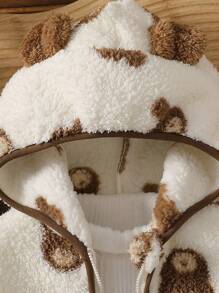 SHEIN 1pc Baby Boy Winter Fleece Hooded Jacket, Cute Bear Print, Soft & Comfortable Tops, Fashionable & Versatile Outerwear, Keeps Kids Warm & Stylish! Baby Boy Jacket Baby Coat Baby Bear Jacket Baby Boy Winter Jacket Baby Boy Jacket Baby Boy Winter Coat Boy Winter Jacket With Bear Baby Bear Coat Infant Boy Bear Clothes Cute Baby Winter Jacket Baby Boy Bear Jacket Fall - Multicolor - View 5