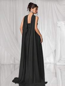 Coutiva Formal Evening Gown (Heavily Embellished) - Black - View 2