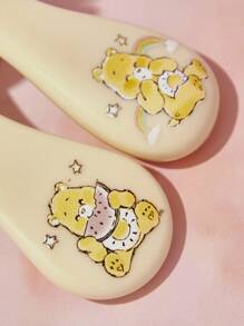 SHEIN X Care Bears 7pcs Baby Care Kits,Hair Brush, Comb, Scissors, Nail Clipper Manicure Tool Set, Protection,Gift