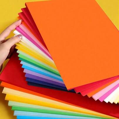 SHEIN 20/100 pezzi di carta colorata rigida formato A4 / carta colorata spessa per ritagli, raccolta di carta per lavoretti manuali, materiale per biglietti d'auguri fatti a mano e giornali scritti a mano