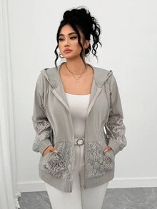 Elenzga 万圣节大码夹克 - 卡其色 - 查看 5