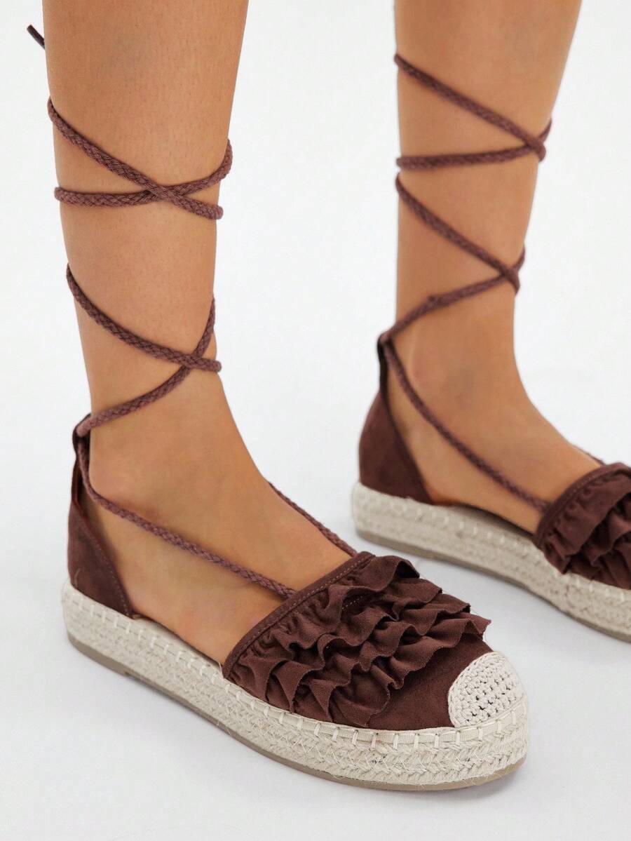 Styleloop Women's Versatile Comfortable Flat Fisherman Loafers - Brown - View 1