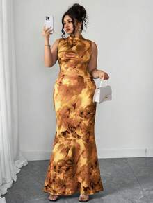 Elenzga Halloween Plus Size Dresses - Yellow - View 5