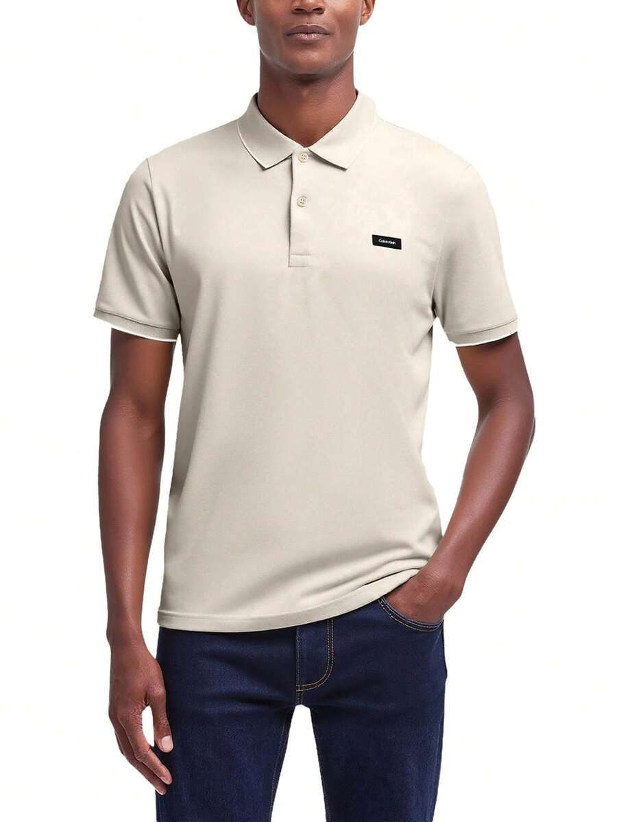Calvin Klein Men Polo Shirts - Beige - View 1