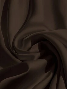 Franclia 女士优雅纯色束腰连衣裙 - 咖啡 - 查看 6