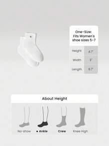 GLOWMODE 5 Pairs Socks Soft Ventilated Mesh With Embroidered Logo Workout Daily Casual - Multicolor - View 6