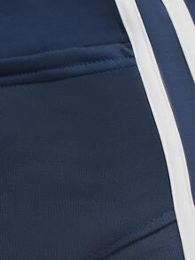 Manfinity Campus Court 宽松男式抽绳腰侧装饰抽绳慢跑运动裤