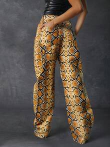 Denimoi Premium Denim Snake Print Baggy Jeans - Multicolor - View 5