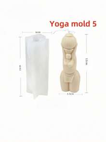 Moule en silicone pour bougie représentant des femmes rondes en posture de yoga 3D. Outil pour cire de soja, plâtre, savon fait maison. Parfait pour la décoration d'intérieur et les diffuseurs de parfum - Blanc - Voir 17