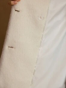 MOTF PREMIUM WOOL DOUBLE BREASTED BELTED OVERCOAT - Beige - View 8