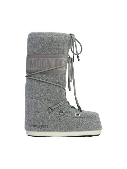 Moon Boot Icon Felt Women's Snow Boots Grey 80D1402950