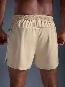 DRIFTMERE Herren Anti-Verlust Reißverschlusstasche Kordelzug Taille Sport Shorts Frühling bis Sommer, Herren Schnelltrocknende leichte Shorts, für Gym und Fitness mit guter Dehnbarkeit und Kühleffekt geeignet für den Sommer, Athleisure Stil, sportliche Mode - Khaki - Übersicht 7
