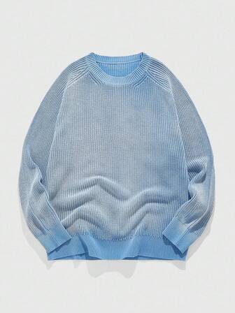 Street Life كنزة صوفية صوفية بياقة طاقم أساسية للرجال، ملابس الشارع اليومية، خريف وشتاء