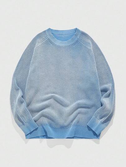 Street Life كنزة صوفية صوفية بياقة طاقم أساسية للرجال، ملابس الشارع اليومية، خريف وشتاء