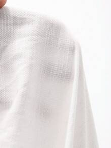 DAZY Women's Casual Loose Contrast Lace Long Sleeve Turndown Collar Blouse, Suitable For Spring And Autumn - White - View 7