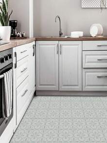 SHEIN 10PCS Thick Waterproof Anti-Slip Wear-Resistant Self-Adhesive Floor Stickers, Wood Grain Printed Pattern, Easy Peel And Stick, Home Decor Vinyl Tile Stickers, 7.87 X 11.81 Inches, Stickers, Wall Decal, Vinyl Decal For Home Decorations, Spring Decoration Items Refresh Your Home, Festival Decoration Stickers Gifts Birthday Graduation Floor Tiles Flooring Floor Tiles Self Adhesive Floor Tiles Peel Stick Living Room Decor Room Decor Kitchen - Multicolor - View 7