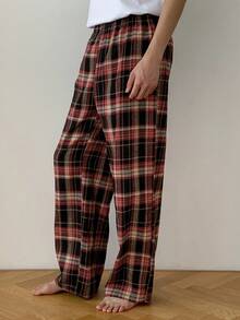 DAZY Men's Plaid Red And Black Pajama Bottoms, Spring/Summer, Fall, Winter - Red - View 5