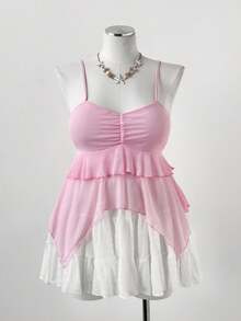 SHEIN Sweetro Y2K Sexy Asymmetric Ruffle Camisole