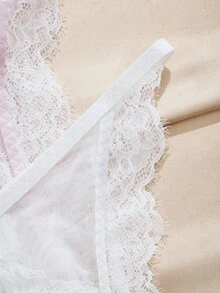 Snug Zone Women's Lace Bow Decor Fashion Thong Panties - Multicolor - View 3