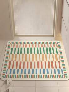 Joivida 1PC Diatom Mud Multi-Color mata podłogowa, pochłaniająca wodę, szybkoschnąca, antypoślizgowa mata podłogowa, dywanik odporny na brud na drzwiach, mata podłogowa pod prysznic w łazience, zmywalna i odprowadzająca wodę mata - Wielokolorowe - Zobacz 13