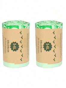 SHEIN 100/50 pièces Sacs poubelle de 6L/10L/30L - Sacs poubelle compostables pour cuisine, salle de bain, chambre et plus - Sacs à déchets verts pour le nettoyage, les produits de base de la maison, sacs poubelle