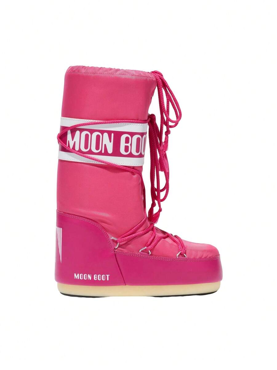 Moon Boot ICON NYLON FUXIA Women's Snow Boots Fuchsia Bougainvillea 80D1400440 - 品紅 - 查看 1