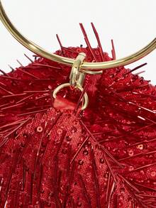 SHEIN SXY Borse a mano da donna, borse da sera, alla moda, eleganti, semplici, personalizzate, versatili, classiche, con perline verticali, argento, paillettes, adatte per cocktail festa, feste, balli, uscite, compleanni, serate, Natale