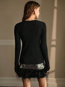 MOTF PREMIUM SLIM FIT PULLOVER SWEATER - Black - View 4