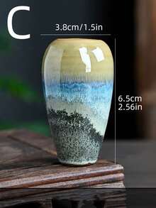 Cirelle Fashionable Retro Crackle Glazed Ceramic Small Flower Vase - Multicolor - View 12