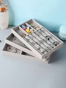 1/5pcs、首饰托盘、珠宝收纳盒、彩妆收纳盒、戒指收纳盒、项链收纳盒、灰色收纳盒、灰色分隔托盘、文具收纳盒、文具托盘、旅行收纳盒、便携式化妆盒、化妆盒、化妆托盘、旅行化妆盒、多功能收纳盒、适用于口红、唇线笔、眉笔、眼影盘、文具、适合女性送礼、度假海滩、浴室收藏、卧室收藏、大容量 - 彩色 - 查看 7