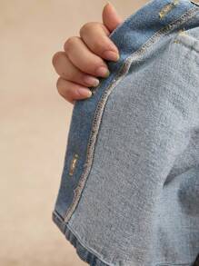 Tween Girl Denim Jacket & Floral Dress Set