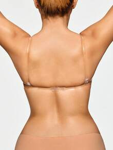 SHAPORA Áo ngực đúc cúp da liền mạch nâng ngực thoải mái cho nữ - Màu Khaki - Xem 2