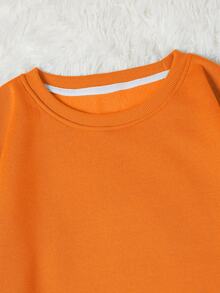 INAWLY Women's Classic Round Neck Fashionable Versatile Sweatshirt, Suitable For Autumn/Winter Fall Cloth For Women, Christmas - Orange - View 5
