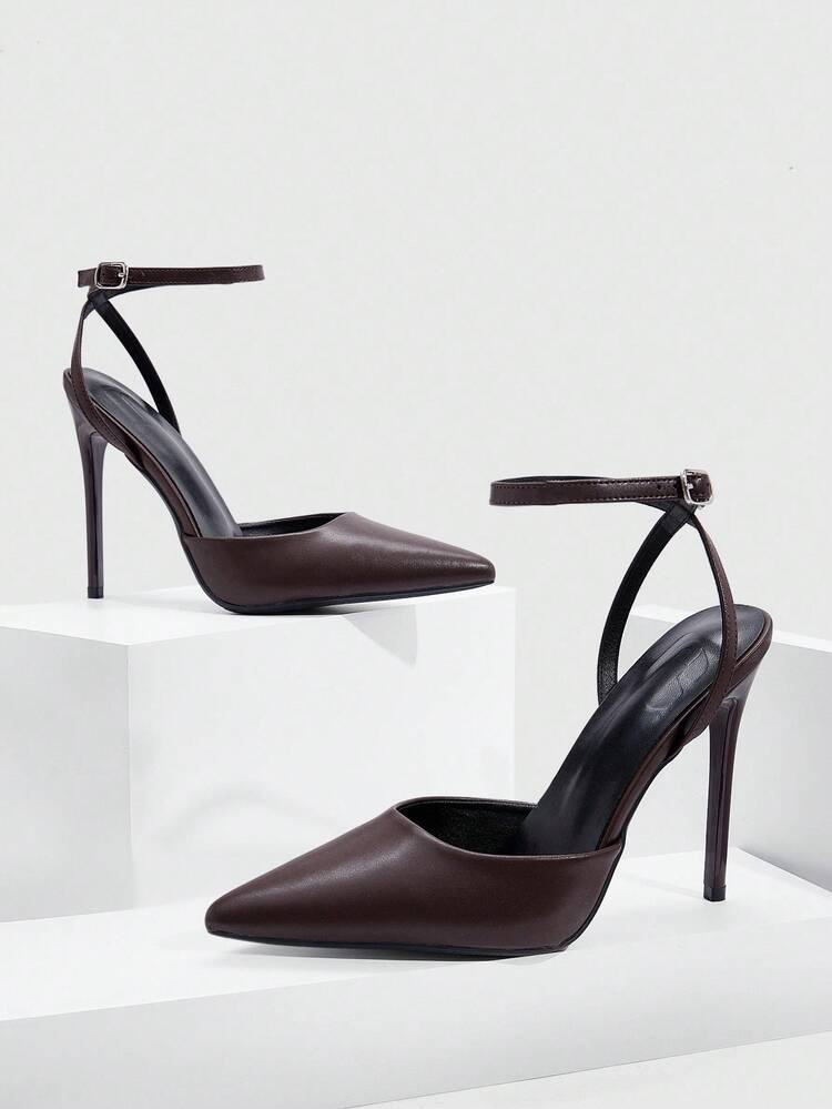 CUCCOO SZL Women's Fashion Slingback High Heel Pumps With Decorative Buckle For Christmas Spring Shoes