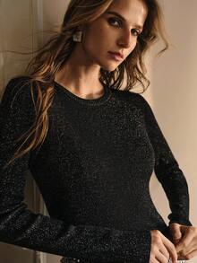MOTF PREMIUM SLIM FIT PULLOVER SWEATER - Black - View 3