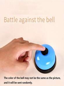 SHEIN 1 Set Early Educational Thinking Training Puzzle Toy For Teenager Fingers Ring Battle Game With Elastic Bands And Bell Interactive Desktop Games Color Recognition Cards (30 Cards, 1 Bell, 50 Elastic Rings),Card Set,Bell For Games,Smart Games