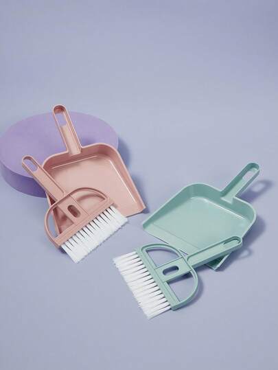 PETSIN 2pcs/Set Pet Hamster Cage Clean-Up Kit: Broom & Dust Pan Tool