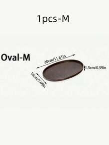 1 件木制托盘实木椭圆形盘子，用于食物、面包、早餐、甜点、钥匙和咖啡、茶、小吃 - 派对托盘、厨房、圣诞礼物 - 咖啡棕 - 查看 10