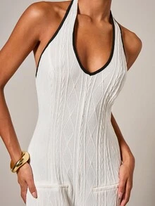 COSMINA Women's Sexy Backless Halter Jumpsuit, Summer - Multicolor - View 6