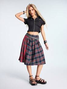 Sugerpunk Women's Fashion Platform Black Thick Sole Burgundy Strap Metal Buckle Street Party Sandals