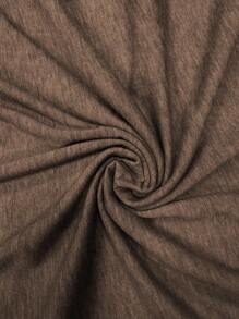 EMERY ROSE Camiseta con botón de manga murciélago - Marrón Mocha - Ver 7